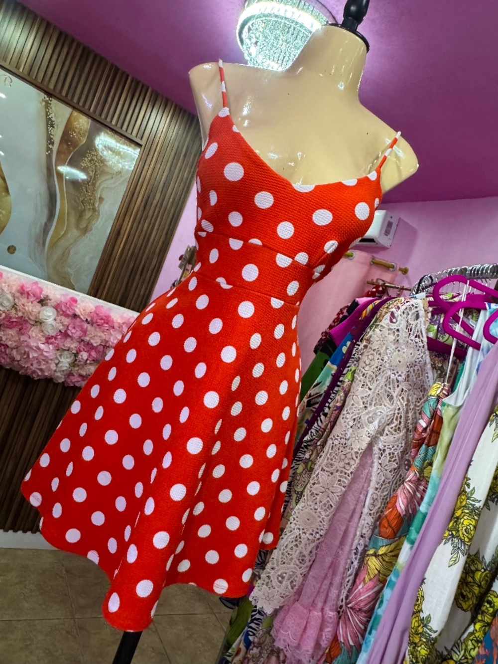 Polka Dots orange Dress 🧡🍊